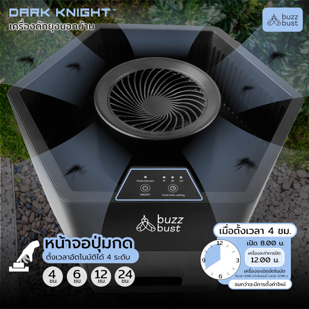 เครื่องดักยุงไฟฟ้าภายนอก BUZZBUST รุ่น DARK KNIGHT